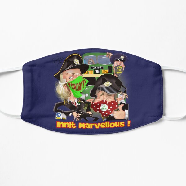 On The Buses Cartoon Flat Mask