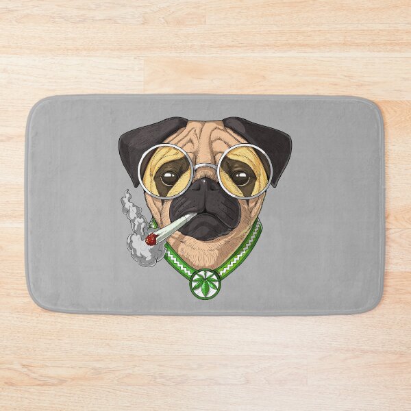 Item preview, Pug Smoking Weed designed and sold by underheaven.