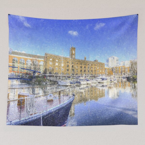 Item preview, St Katherines Dock London Snow designed and sold by Londonimages.