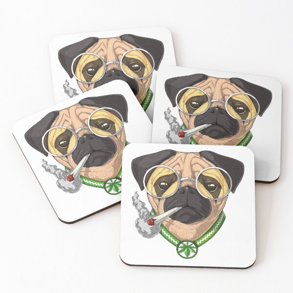 Item preview, Pug Smoking Weed designed and sold by underheaven.