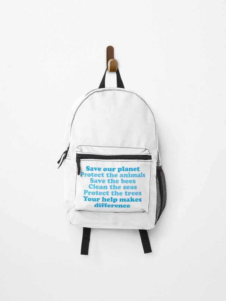 Thumbnail 1 of 3, Backpack, Save our planet designed and sold by RafaTakami.