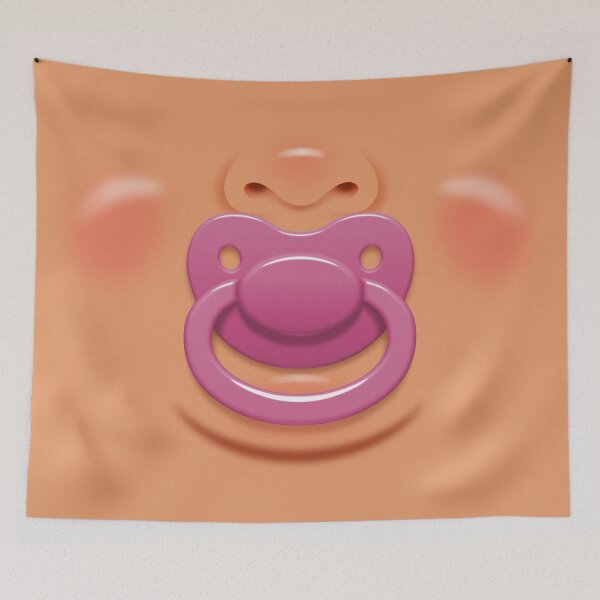 Item preview, Baby face with pink pacifier/dummy - skin 1 designed and sold by WJ Design.