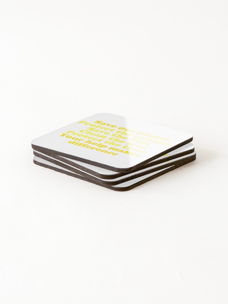 Thumbnail 4 of 5, Coasters (Set of 4), Save our planet designed and sold by RafaTakami.