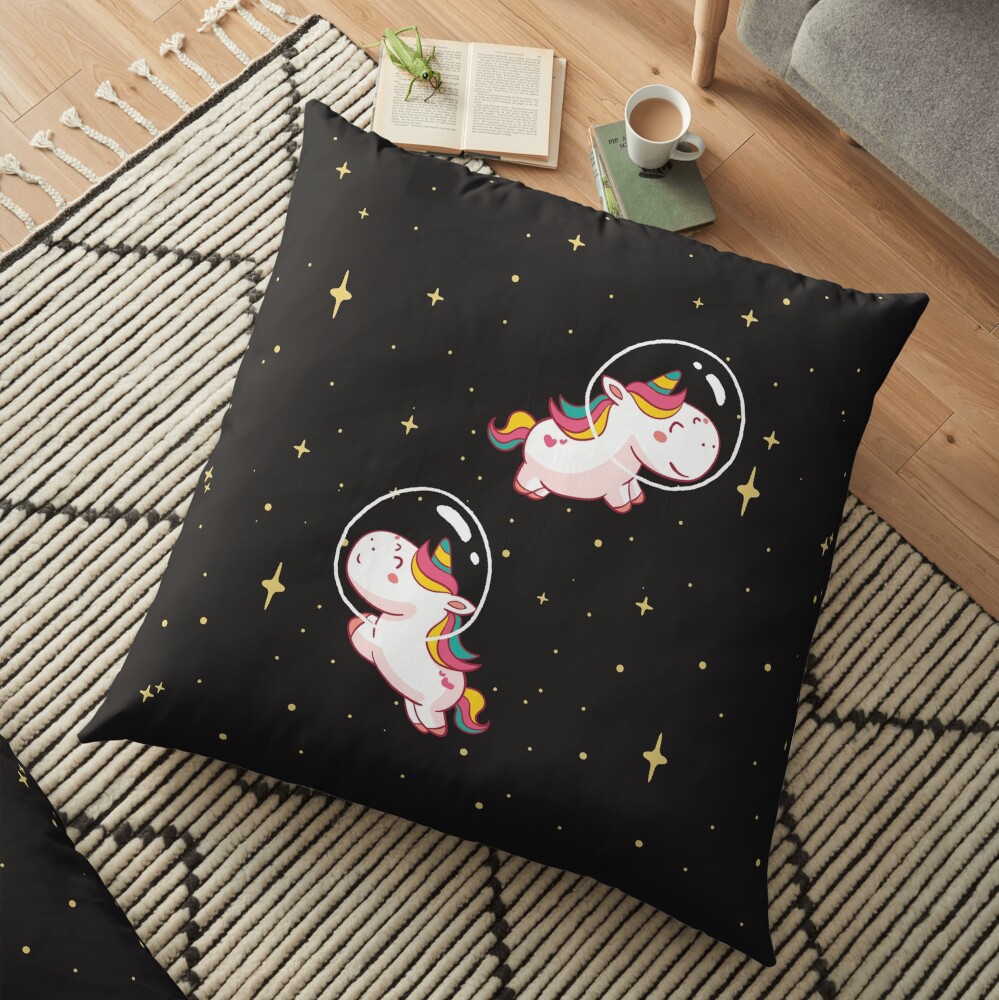 Space Unicorn Classic By graphicmeyou Floor Pillow
