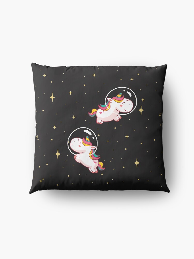 Alternate view of Space Unicorn Classic By graphicmeyou Floor Pillow