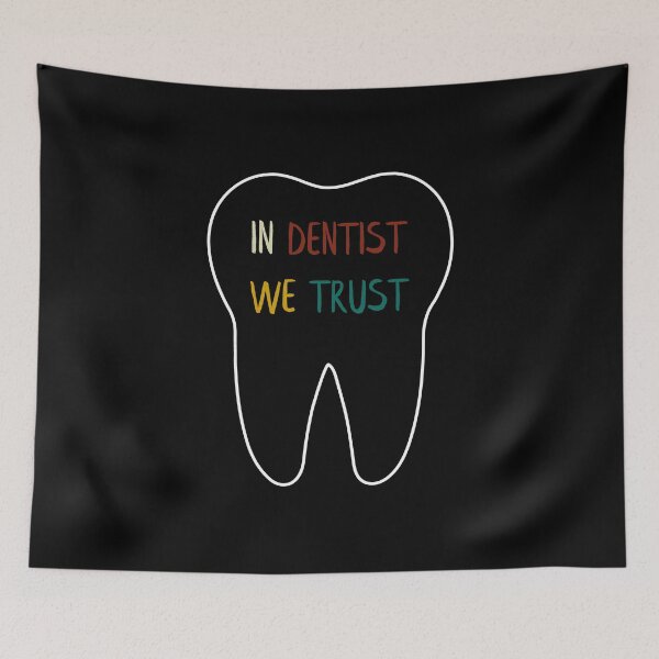 Item preview, in dentist we trust retro colors designed and sold by WilliamsGFX.