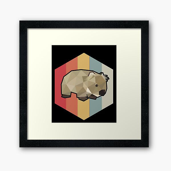 Funny Wombat Gift Framed Art Print