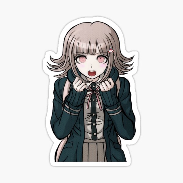 "Chiaki Nanami Excited Happy" Sticker by DennyG1998 | Redbubble