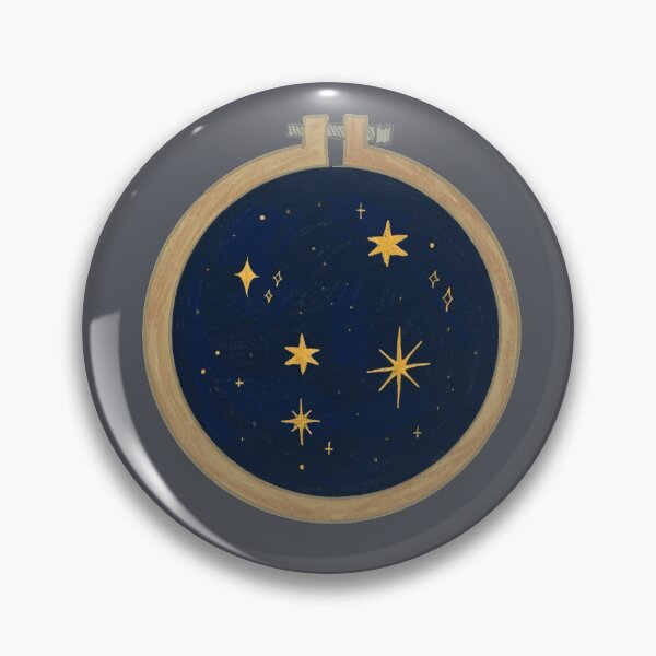 Item preview, Starry embroidery hoop art designed and sold by pinkfridgebr.