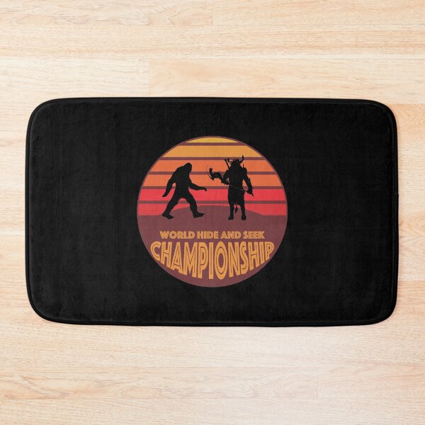 Item preview, Bigfoot vs Minotaur World Hide and Seek Championship designed and sold by NoveltyMerch.