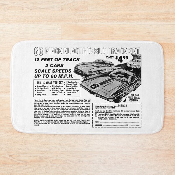 Item preview, SLOT CAR RACING SET - ADVERT designed and sold by ThrowbackAds.