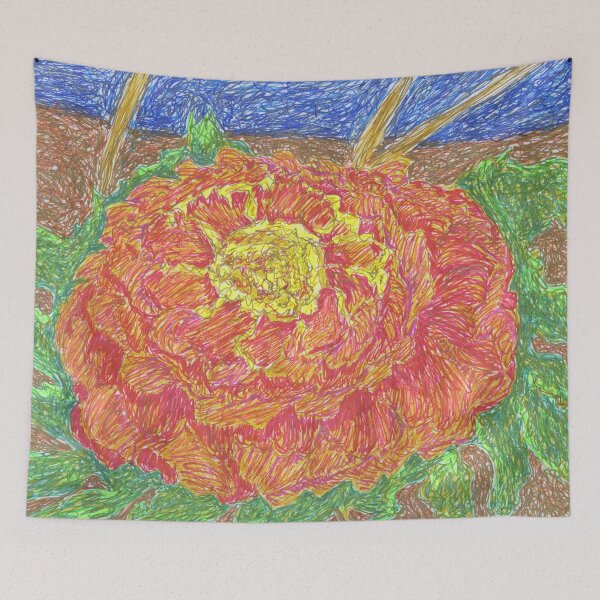 Item preview, Mindfulness African Marigold designed and sold by LymphomaLass.