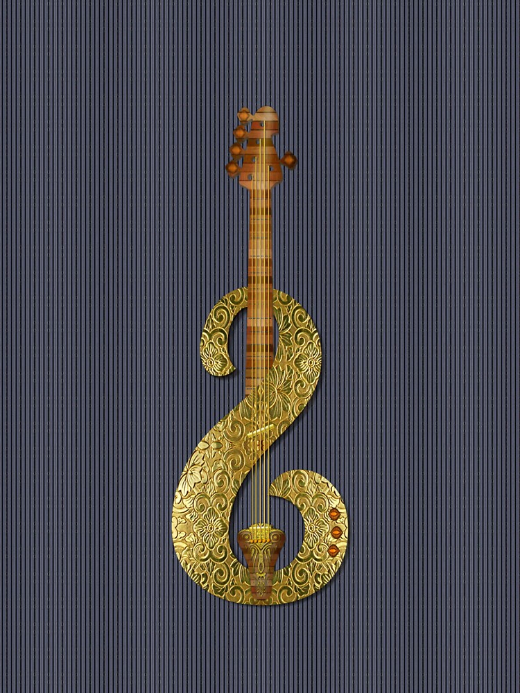 Thumbnail 3 of 3, Sticker, Golden Guitar (1) designed and sold by Vk91art.