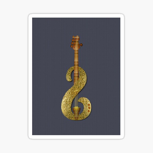 Golden Guitar (1) Sticker