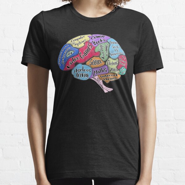 The Geek Brain - Geek Brain Thinks of Video Games, Science, Maths, Useless trivia, obscure sci-fi references, Internet memes and More Essential T-Shirt