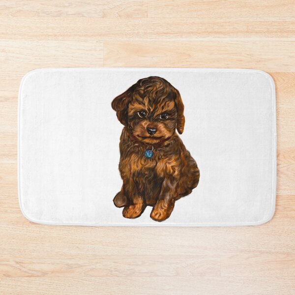 Item preview, Cavapoochon Cavapoo Cavoodle puppy dog  black and tan- cute cavalier King Charles spaniel Bichon frise designed and sold by Artonmytee.