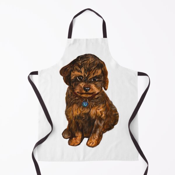 Item preview, Cavapoochon Cavapoo Cavoodle puppy dog  black and tan- cute cavalier King Charles spaniel Bichon frise designed and sold by Artonmytee.