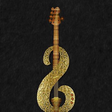 Artwork thumbnail, Golden Guitar (2) by Vk91art