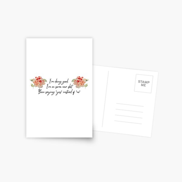 Taylor Swift folklore album lyrics the 1 the one rose chosen family  Greeting Card for Sale by TheFirstMayDay