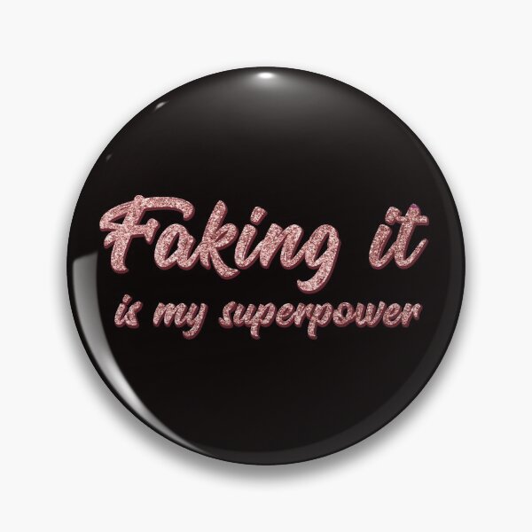 Item preview, Faking It Is My Superpower - glitter quote designed and sold by Emily Bickell.