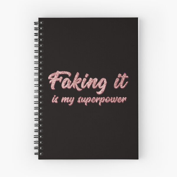 Item preview, Faking It Is My Superpower - glitter quote designed and sold by Emily Bickell.