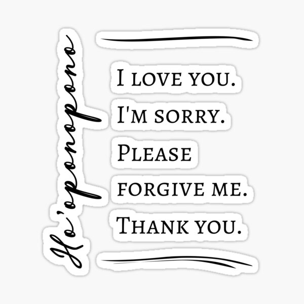 Item preview, Ho'oponopono Healing Prayer Affirmation designed and sold by 4wordsmovement.