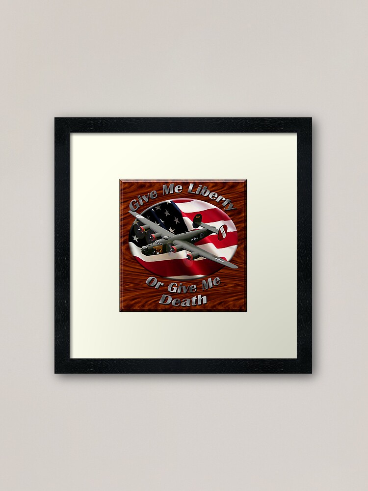 Alternate view of B-24 Liberator Give Me Liberty Framed Art Print