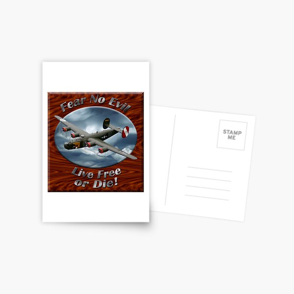 B-24 Liberator Fear No Evil Postcard