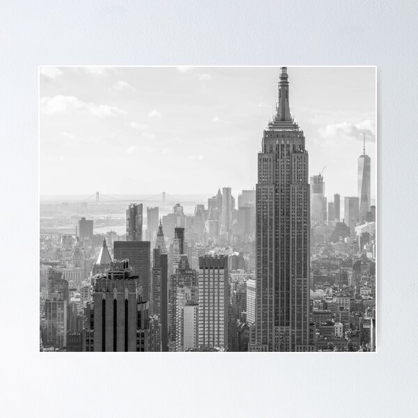 Item preview, New York City Skyline (Black & White) designed and sold by FeasibleGFX.