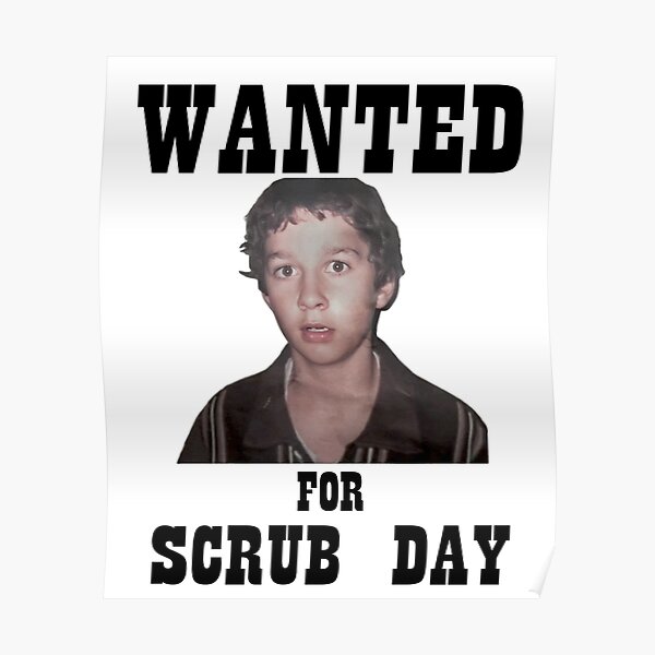 LOUIS STEVENS: WANTED FOR SCRUB DAY Poster