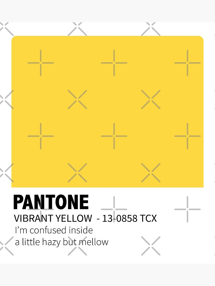 Pantone - Vibrant Yello Postcard for Sale by ikenchyarts