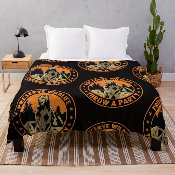 Item preview, Funny Bear Preserve Wildlife Throw A Party designed and sold by Carlostshirts.