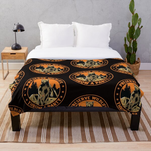Item preview, Funny Bear Preserve Wildlife Throw A Party designed and sold by Carlostshirts.