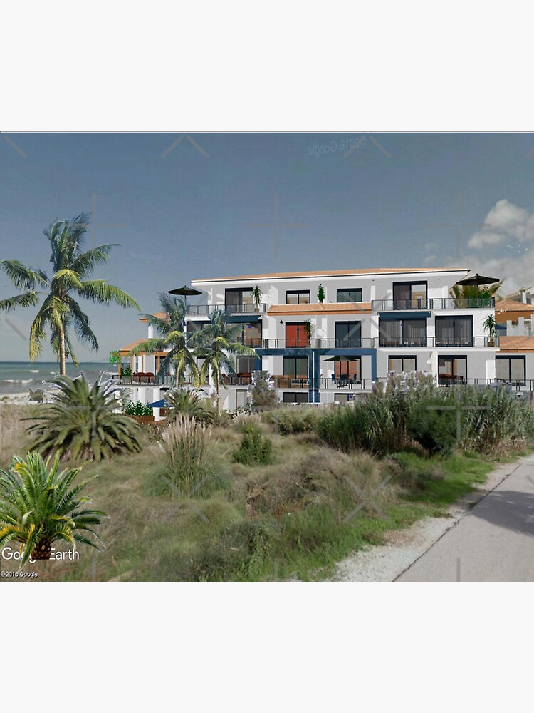 "Condo "Baiona" Oceanfront" Sticker for Sale by Architekturfoto Redbubble