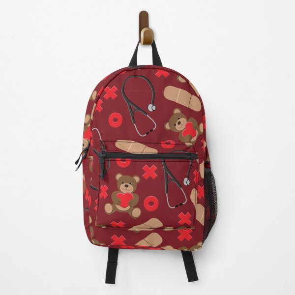 Item preview, Kid-friendly medicine pattern-red background designed and sold by --SorahMalka--.