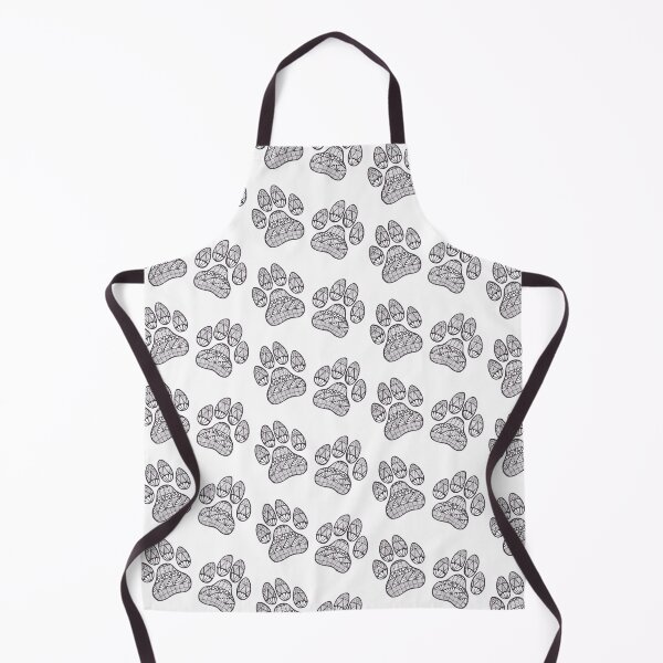 Item preview, Paw Prints black and white doodle designed and sold by Bake-my-Design.