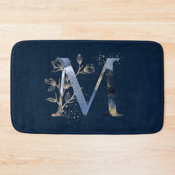 Item preview, Floral Initial Letter M, Monogram designed and sold by PinkLotusArt.