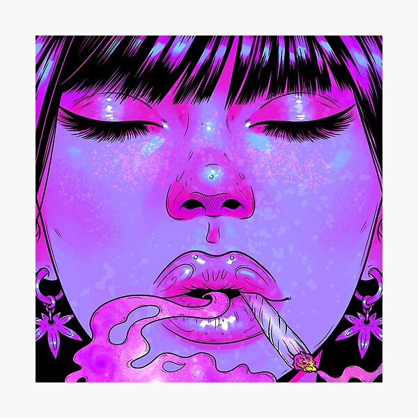 Girl Getting High Photographic Print