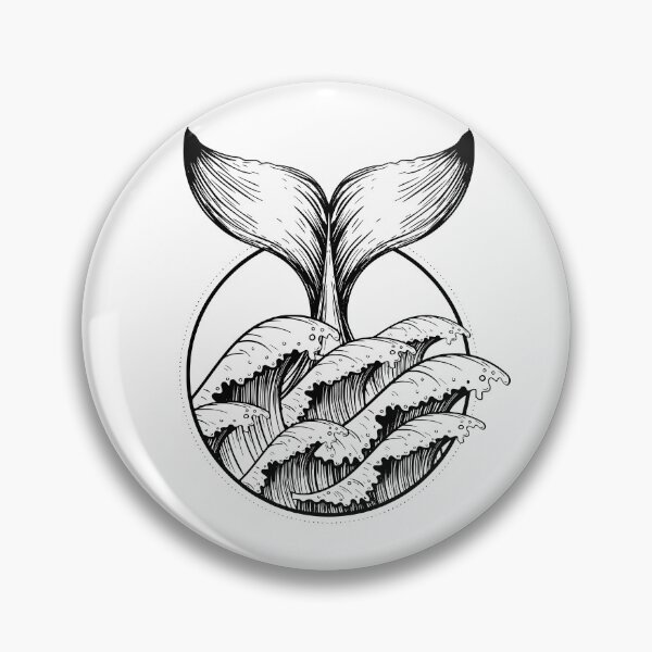 Item preview, Whale Tail In Sea Waves designed and sold by asmmdesign.