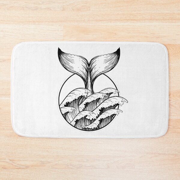 Item preview, Whale Tail In Sea Waves designed and sold by asmmdesign.