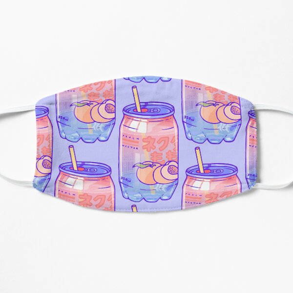Peach Bubbles Flat Mask