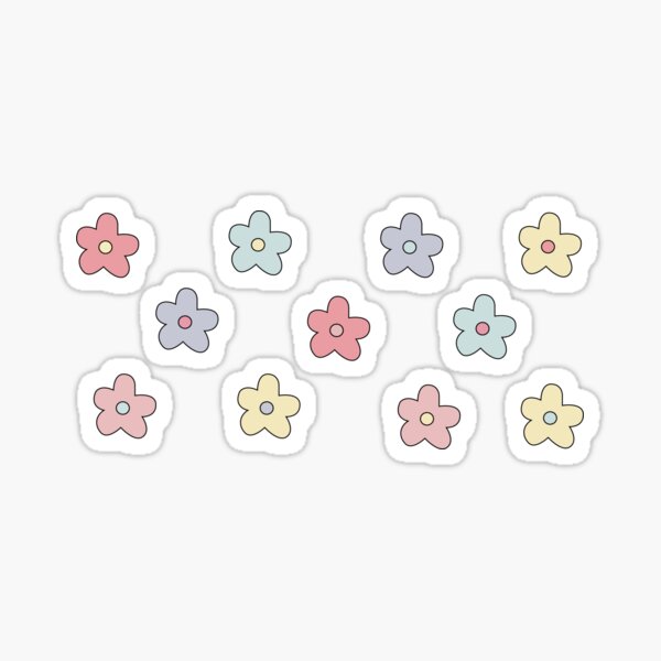Pastel flower pack Sticker for Sale by Mrunner108