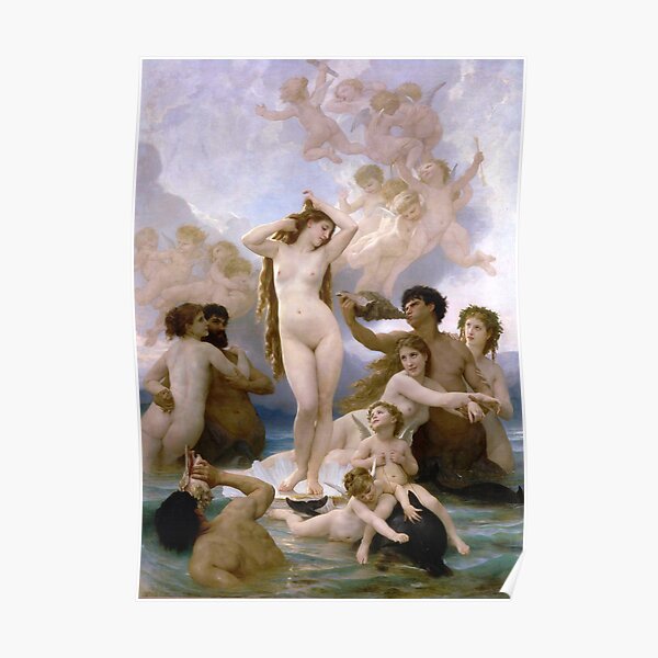 La naissance de venus William Adolphe Bouguereau Poster