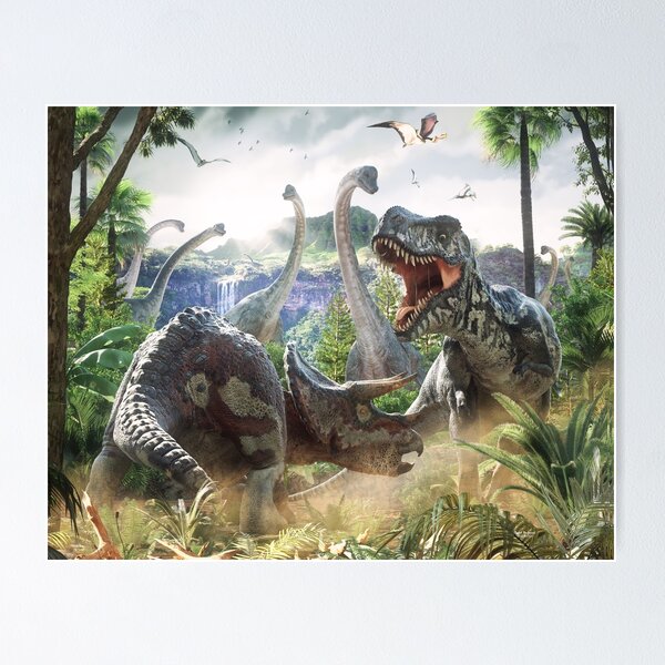 Dinosaur Battle Poster