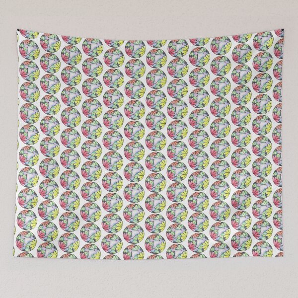 Item preview, MULTI-COLOURED ORB WITH FLOWERS LEAVES AND BERRIES designed and sold by Jenna Hilton Doodles.