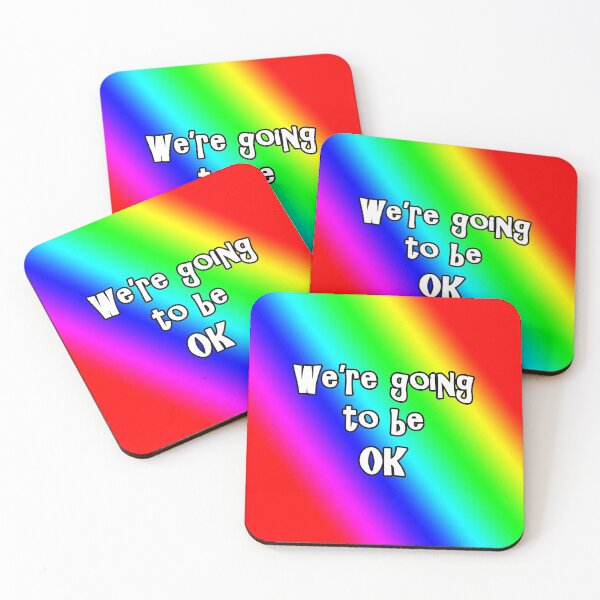 Item preview, We're going to be okay rainbow background designed and sold by goldenanchor.