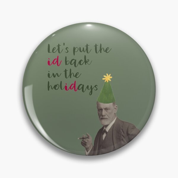 Item preview, Funny Sigmund Freud Psychoanalytic Happy Holidays (on Green) designed and sold by kierkegaard.