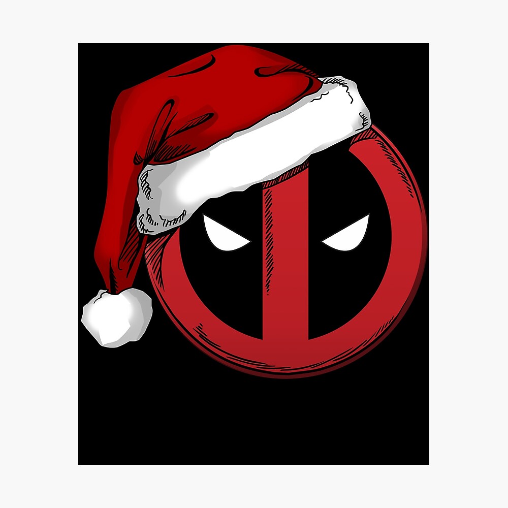 deadpool with christmas hat