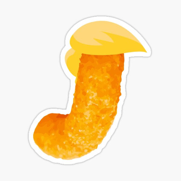 Vista previa del artículo con la obra «Cheeto Donald Trump», diseñado y vendido por w1ckerman.