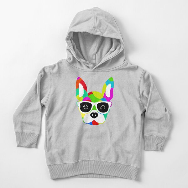 Bulldog color collage Toddler Pullover Hoodie